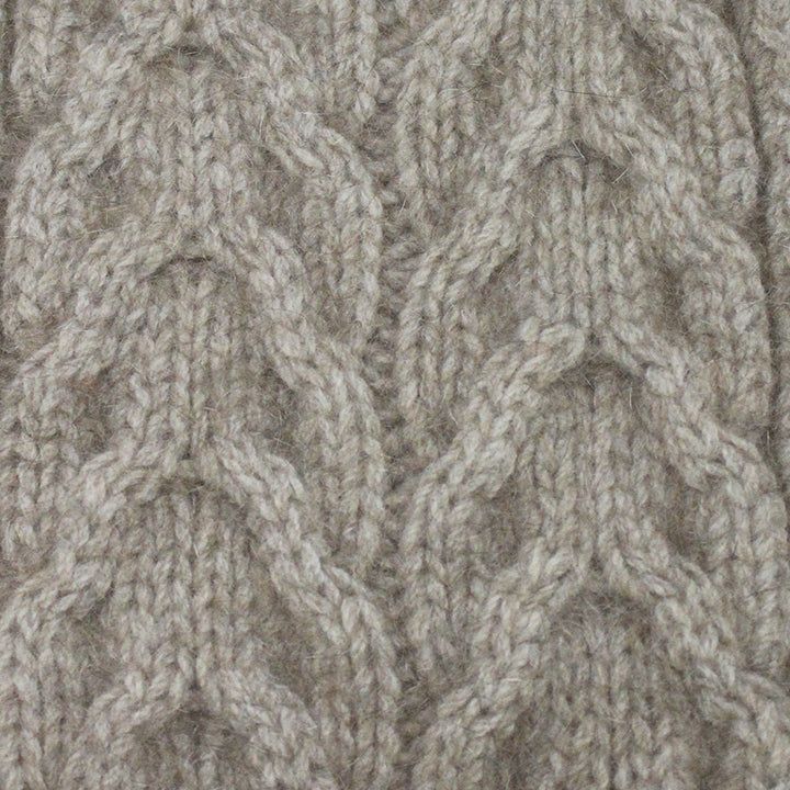 Possum Merino Cable Beanie with Pompom - Lothlorian Knitwear