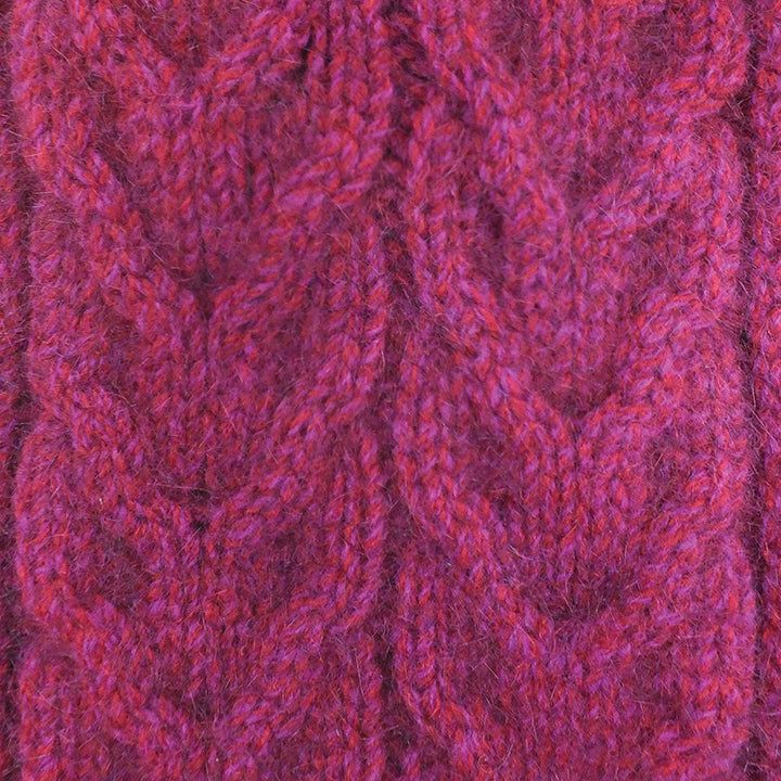 Possum Merino Cable Beanie with Pompom - Lothlorian Knitwear