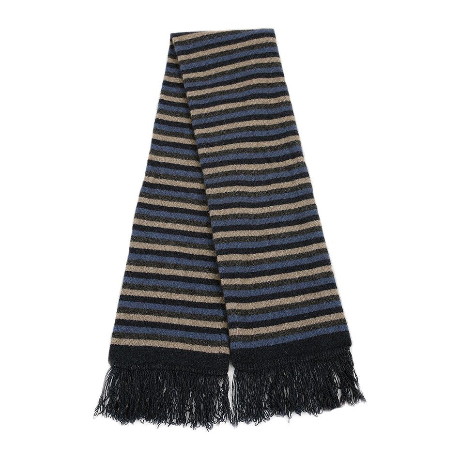 Possum Merino Multi Striped Scarf - Lothlorian Knitwear