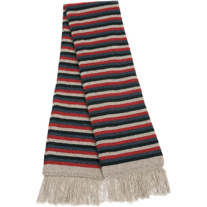 Possum Merino Multi Striped Scarf - Lothlorian Knitwear