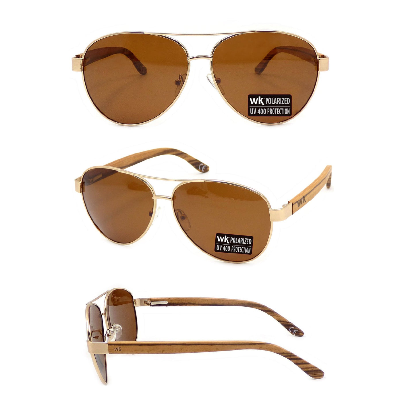 Wood Sunglasses Polarised for Men and Women - Aviator