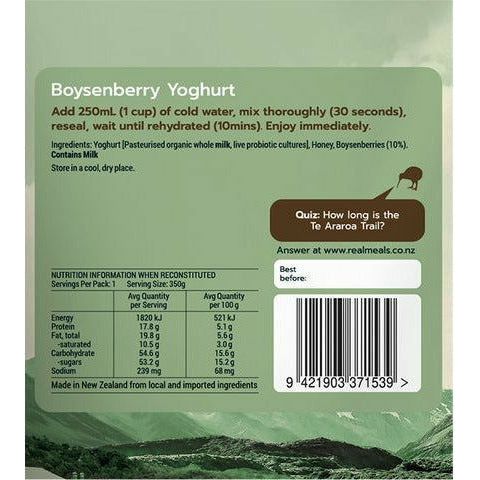 Real Meals Breakfast | Boysenberry Yoghurt