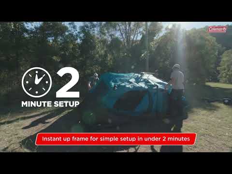 Coleman Instant Up Silver 8 Person Dark Room Tent With Lighting